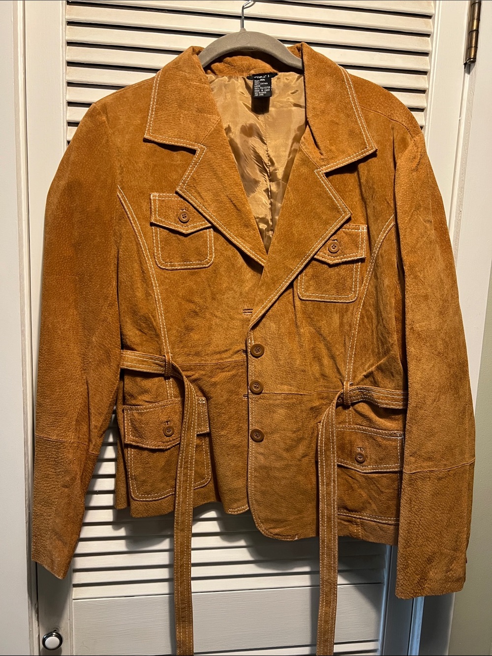 Rue21 Cognac Suede Belted Jacket